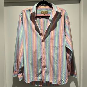 Paul Stuart M rainbow pastel shirt